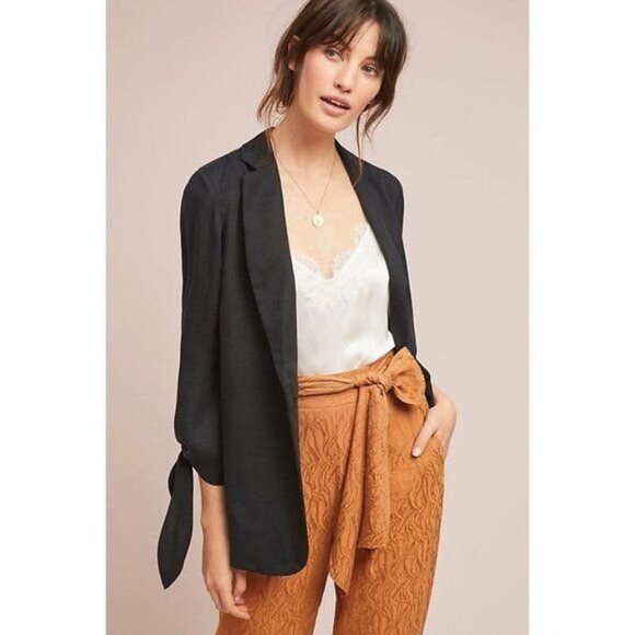 Cartonnier Black Tied-Sleeve Blazer - Picture 1 of 4